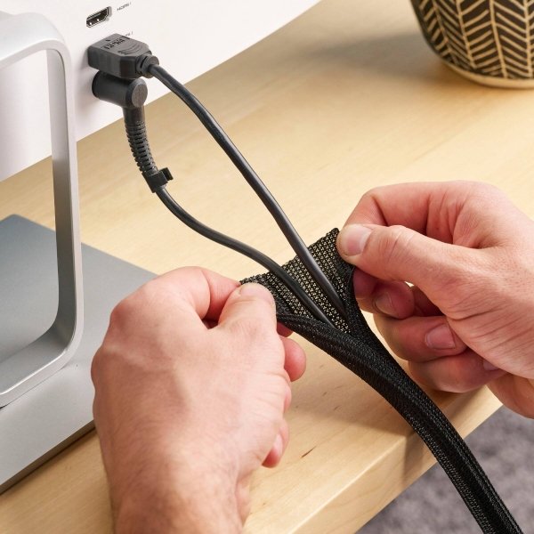 Wrap-It Storage - Mesh Cable Sleeve - Black - Image 3