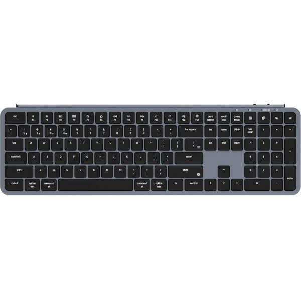 Keychron - B6 Pro 100% Custom Wireless Keyboard with Progrmmable ZMK Support - Space grey