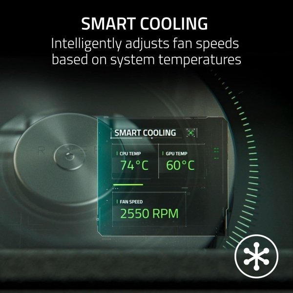 Razer - Laptop Cooling Pad with Intelligent Fan Control and Chroma RGB for Laptops 14" to 18" - Black - Image 2