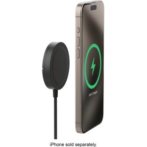 mophie - 15W Magnetic Wireless Qi-enabled Devices, MagSafe/Qi2 compatible devices, AirPods/AirPods Pro with Kickstand - Black