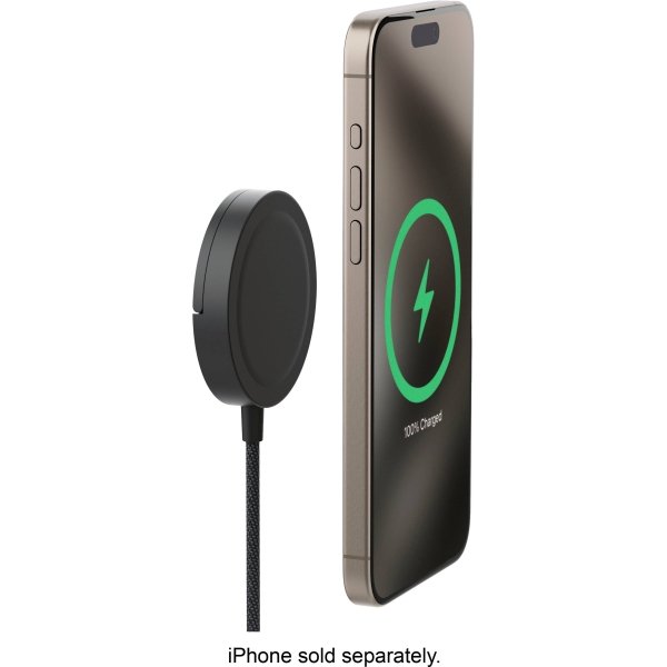mophie - 15W Magnetic Wireless Qi-enabled Devices, MagSafe/Qi2 compatible devices, AirPods/AirPods Pro with Kickstand - Black