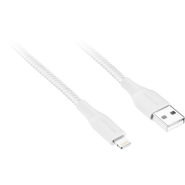 Insignia™ - 4' USB-A to Lightning Charge-and-Sync Cable - Moon Gray - Image 2