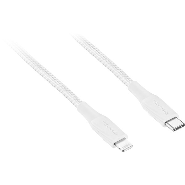 Insignia™ - 4’ USB-C to Lightning Charge-and-Sync Cable - Moon Gray - Image 2
