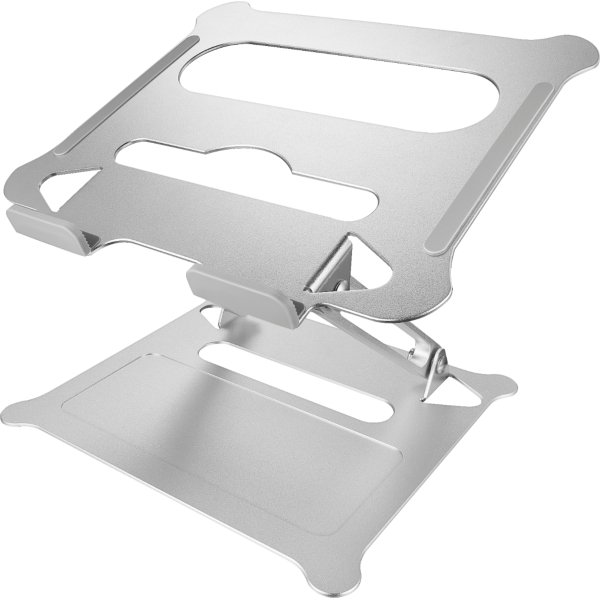 Insignia™ - Ergonomic Laptop Stand with Adjustable Height and Angle for Laptops up to 17" Wide - Silver - Open Box - Good - Image 2