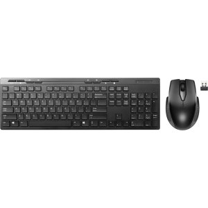 Best Buy essentials™ - Full-size Wireless Membrane Keyboard and Mouse Bundle with USB Reciever - Black