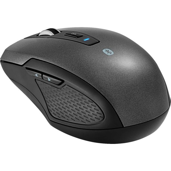 Best Buy essentials™ - Lightweight Bluetooth Optical Standard Ambidextrous Mouse with 6-Button - Wireless - Black - Image 2