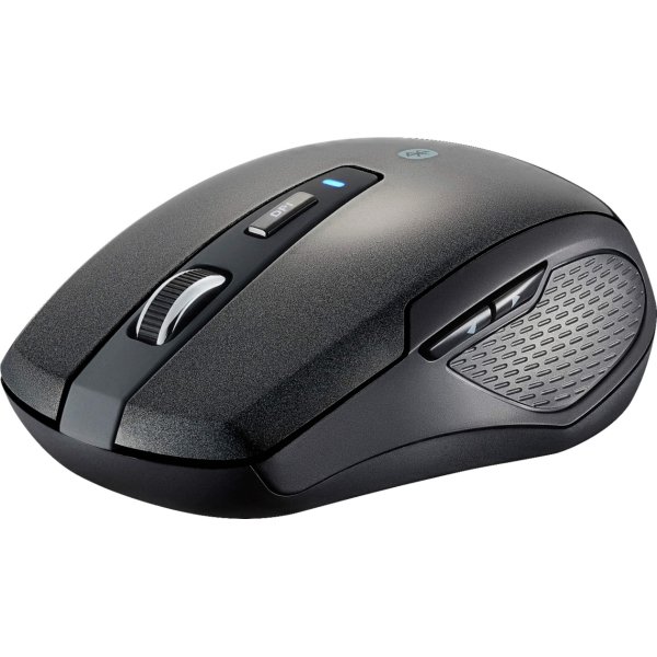 Best Buy essentials™ - Lightweight Bluetooth Optical Standard Ambidextrous Mouse with 6-Button - Wireless - Black - Image 3