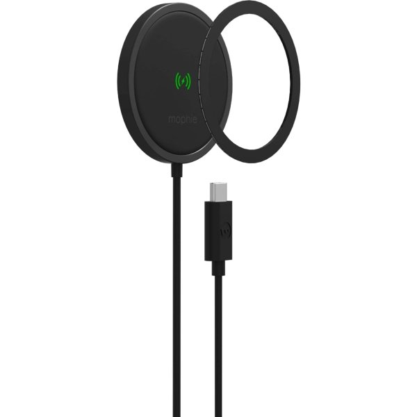 mophie - Snap+ 15W Fast Charge Wireless Charger with MagSafe Compatibility - Black - Image 3