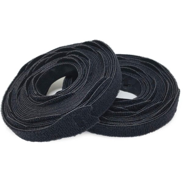 Wrap-It Storage Self-Gripping Cable Ties Roll - 8-inch (50-Pack) Black - Reusable Hook and Loop Ties - Black - Image 2
