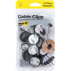 Wrap-It Storage - Cable Clips - Black