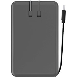 myCharge - AMP PRONG 5,000mAh Everything Built-In Portable Charge for Most USB Enables Devices - Gray