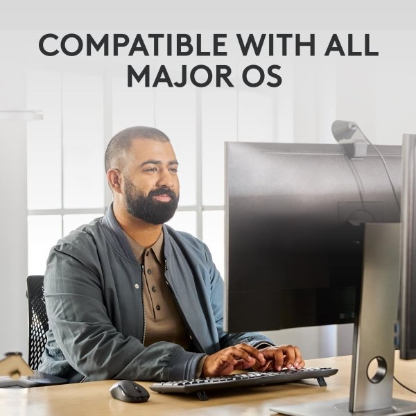 Logitech - MK370 Combo for Business Full-Size Wireless Keyboard and Mouse Bundle with Secure Logi Bolt USB Connection - Graphite - Image 3