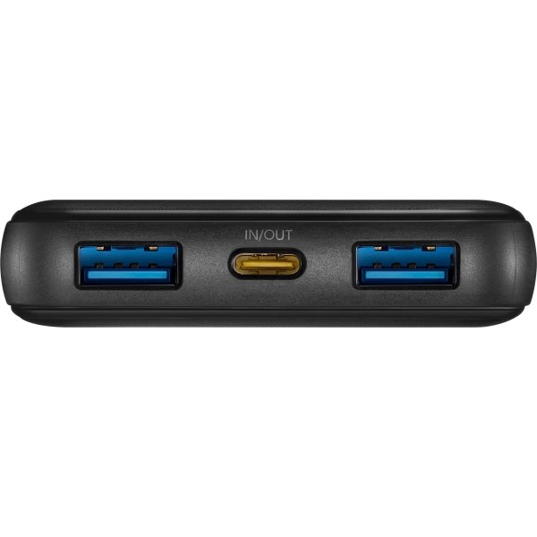 Best Buy essentials™ - 20W 10,000mAh Portable Charger for Most Smartphones, Tablets and USB Devices - Black - Image 3