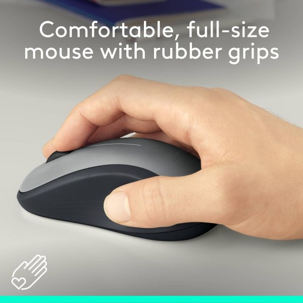 Logitech - M310 Wireless Optical Ambidextrous Mouse - Wireless - Silver - Image 2