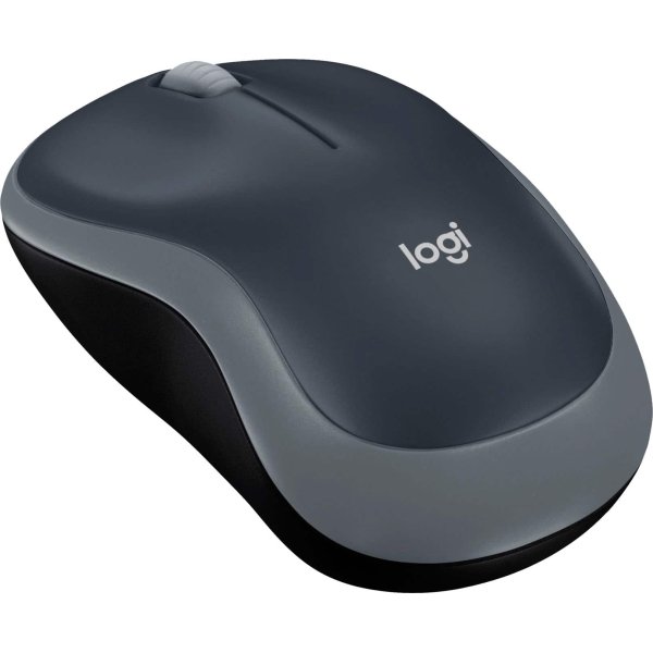 Logitech - M185 Wireless Optical Ambidextrous Mouse - Wireless - Swift Gray
