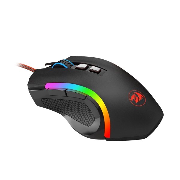 REDRAGON - Griffin M607 Wired Optical Gaming Mouse - Wired - Black - Image 3