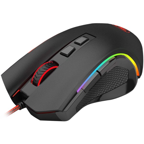 REDRAGON - M602A-RGB Wired Gaming Mouse, 7200 DPI, RGB, 8 Backlit Modes, Ergonomic, 7 Programmable Buttons for Windows PC Gamers - Wired - Black - Image 2