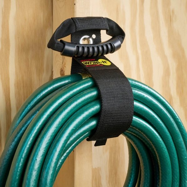 Wrap-It Storage - Easy-Carry Strap - 22-inch - Hook and Loop Carrying Strap with Handle and Grommet - Black - Image 3